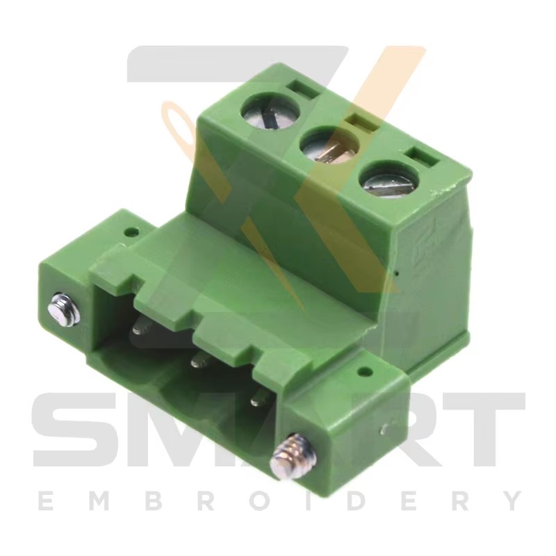 L Type 3 Holes Male Connector untuk DAHAO Driver Embroidery Machine Parts E12-CZ-L3-M