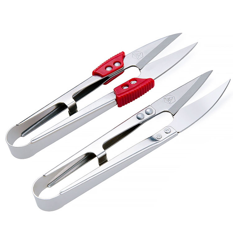 Pisau benang melengkung, pisau kepala curling stainless steel, ujung benang menjahit, brodery, trim, pisau kecil untuk penggunaan rumah tangga tanpa sumur